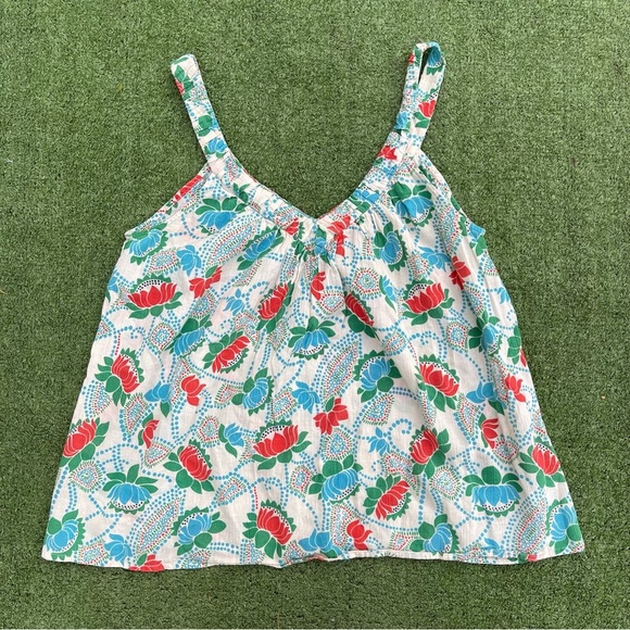 MARC JACOBS tank top size Small brunch casual spring summer Preowned floral - Picture 1 of 5